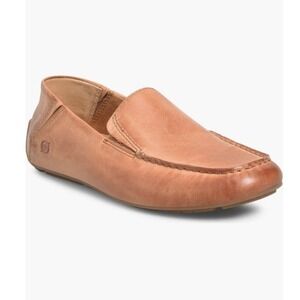 NEW Børn Marcel Mens Tan Brown Leather Slip‎ On Loafers Comfort Dress Shoes